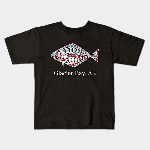 Glacier Bay, Alaska Halibut Northwest Native American Tribal Gift Kids T-Shirt by twizzler3b